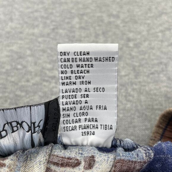 Vintage Y2K 90s Sag Harbor Maxi Skirt Large Blue Brown Geometric Funky Abstract - Picture 11 of 16